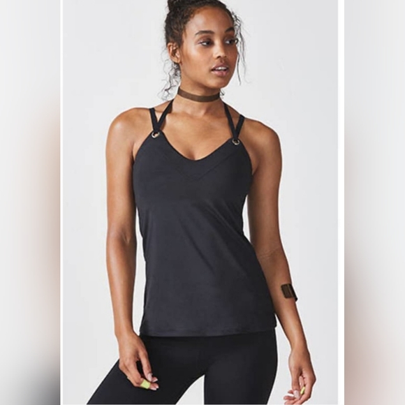 Fabletics Tops - Fabletics Women's Crystal Black Tank Small Moisture Wicking